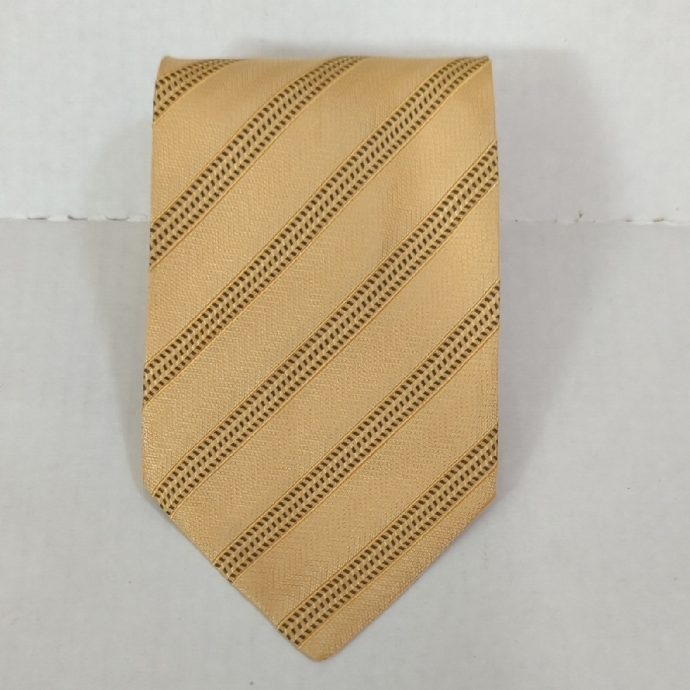 Joseph Abboud Men's Gold Italian Silk Tie Gold/Black